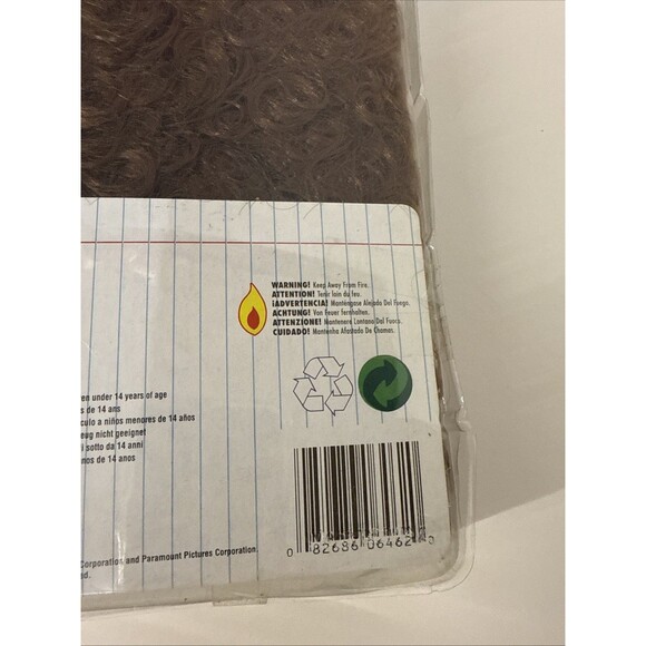 Napoleon Dynamite Wig & Glasses Rubies 6462 Brown Curly Short Hair Men’s - Picture 4 of 7